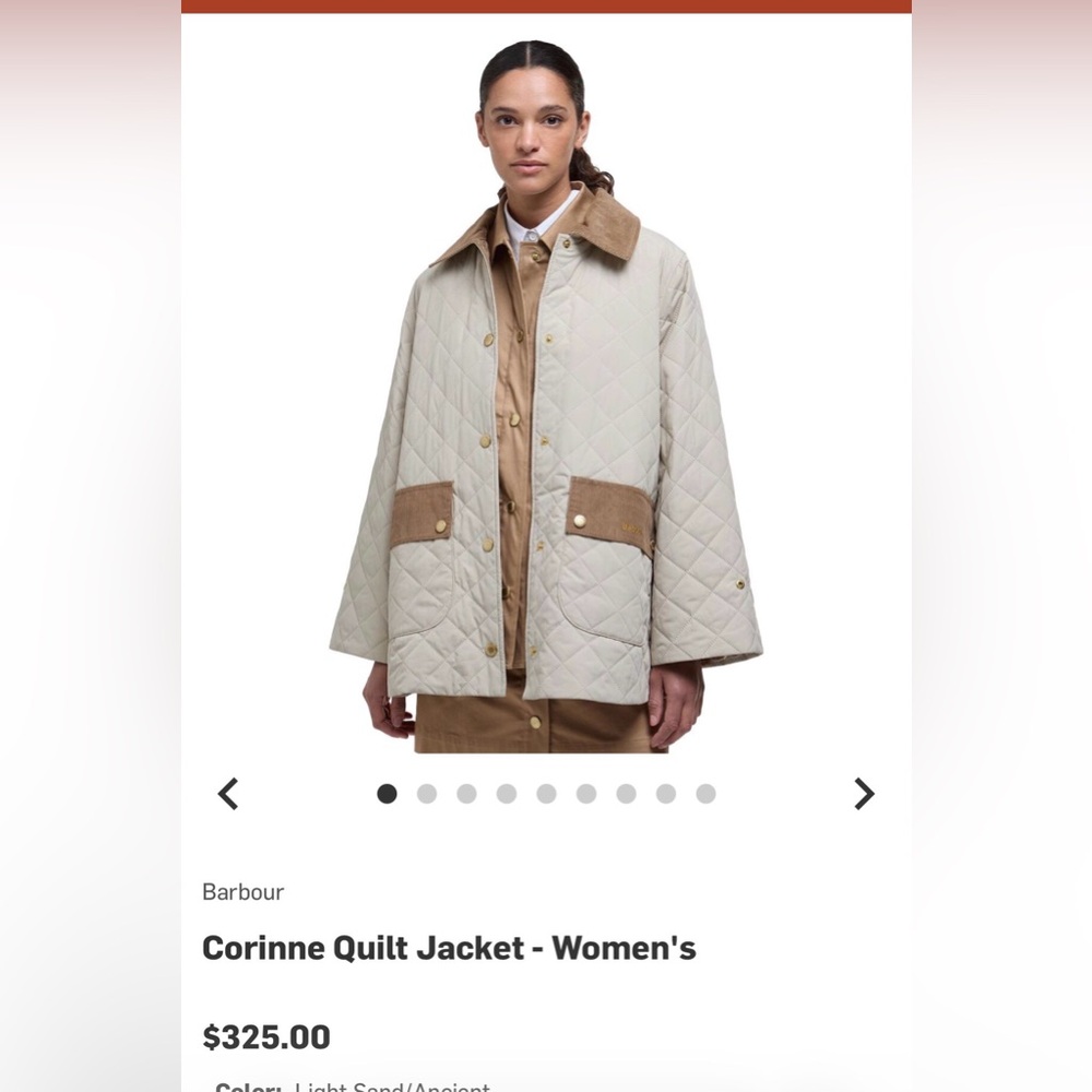 Barbour Women's Quilted Jacket - Light Sand and Tan